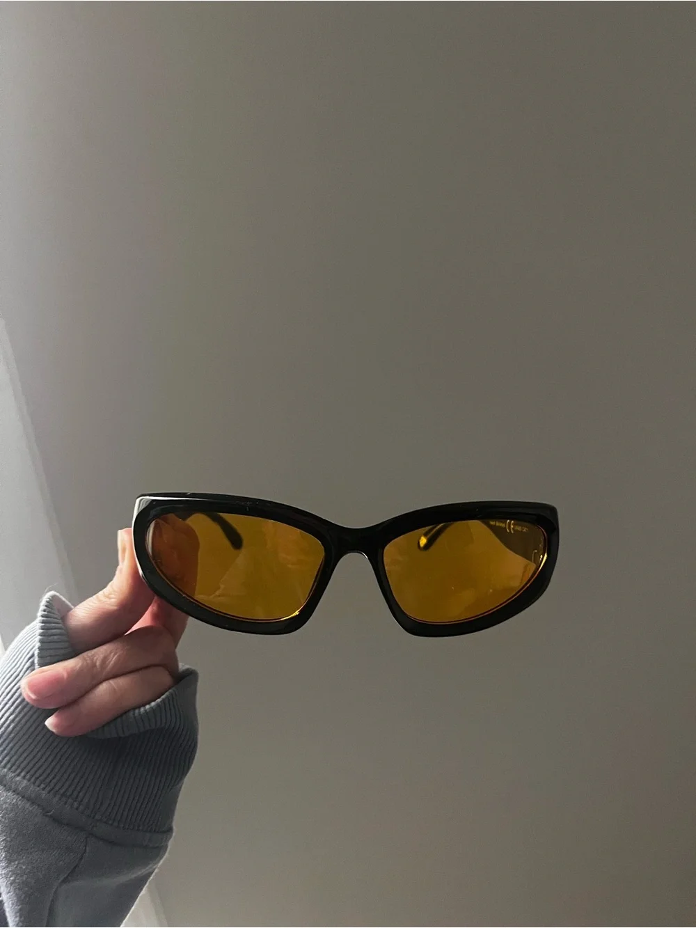 Zara Black Sunglasses with Amber Lenses